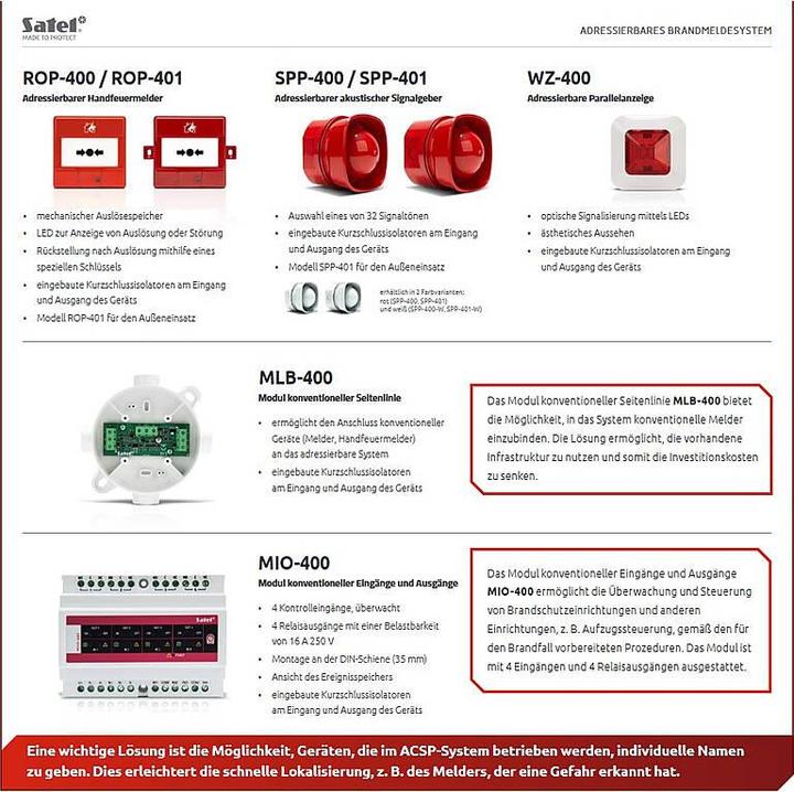 Image du produit Satel DRP-400 Détecteur optique de fumée adressable
