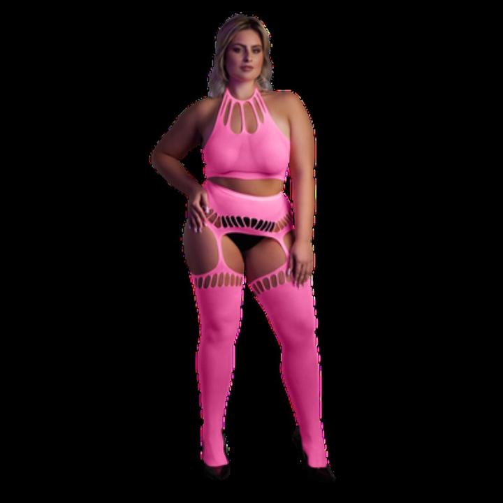 Produktbild Ouch! Two Piece with Crop Top and Stockings (XL, XXL, 3XL)