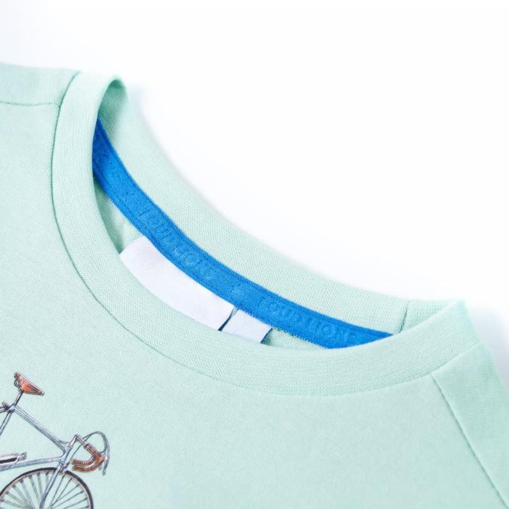 Actual product image VidaXL Children's T-shirt Light mint green 104,Material: 100 (104)