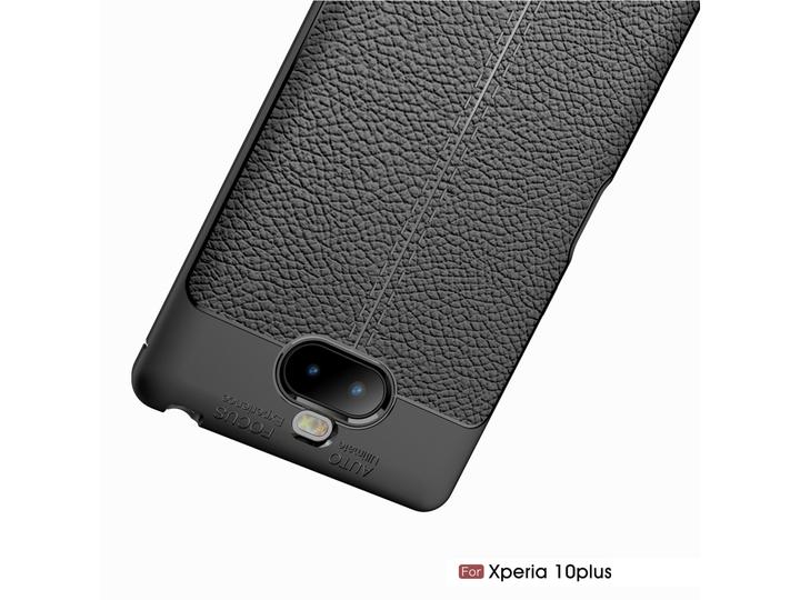Actual product image Screenguard Sony Xperia 10 Plus Case Leather Design TPU Cover (Sony Xperia 10 Plus)