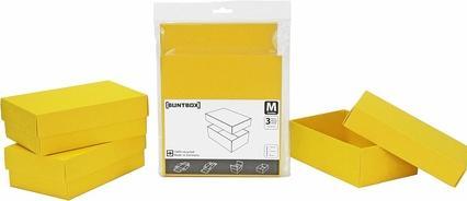 Immagine prodotto Buntbox 70-22 - Set di scatole di cartone 3 pezzi, taglia M, sole (Scatola da regalo, 3 x)