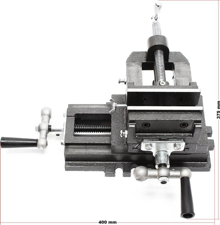 Produktbild Wiltec Maschinenschraubstock 2 Achsen 150mm Schraubstock Kreuztisch Frästisch Werkbank (150 mm)
