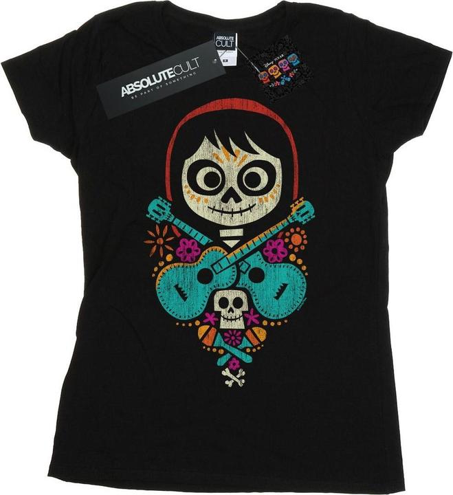 Actual product image Disney Womens/Ladies Coco Miguel Crossed Guitars Cotton T-Shirt (S)
