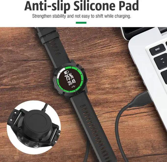 Produktbild PhoneLook Ladekabel für Garmin Smartwatches USB-Kabel 1M für Forerunner, Fenix, Vivosport, Approach u.a.