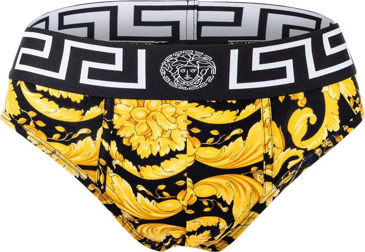 Versace Slip Casual Figurbetont UNDERWEAR JERSEY TOPEKA STRETCH ORGANICO BAROCCO SS92 ALL OVER (XXL)