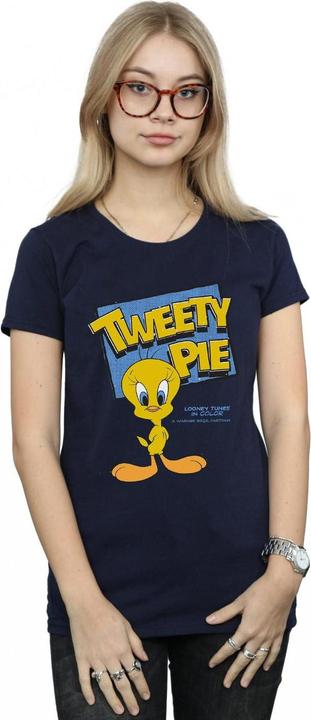 Immagine prodotto Looney Tunes Maglietta da donna/donna in cotone Tweety Classic (L)