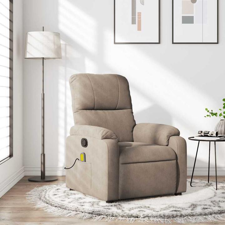 Image du produit VidaXL Fauteuil de massage Taupe Tissu microfibre,Couleur : Taupe,Matériau
