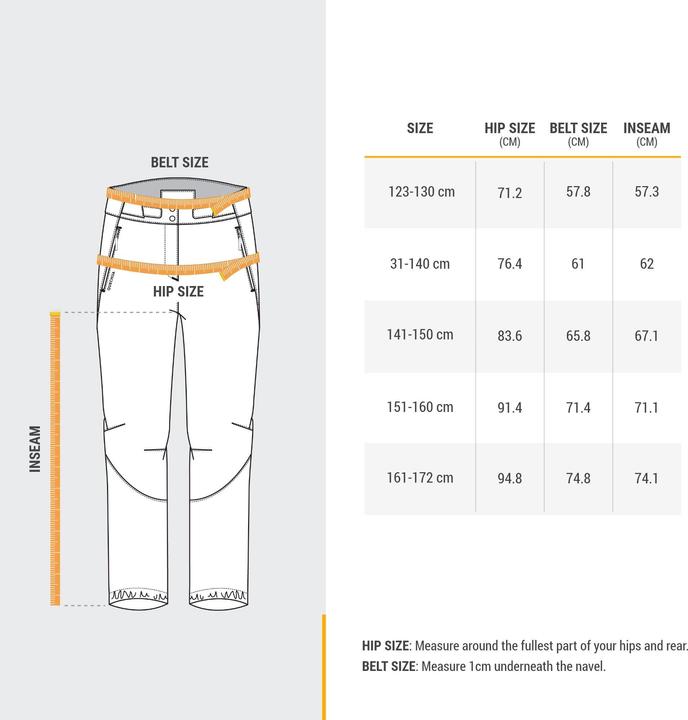 Nährwerte und Zutaten Quechua Winterhose Softshell Kinder Gr. 122–170 warm Wandern - SH500 Mountain (6, 7, 8)
