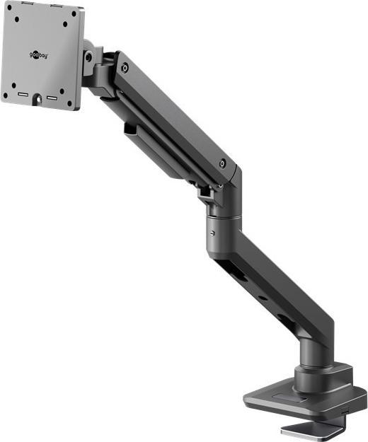 Immagine prodotto Goobay Supporto per monitor singolo da gioco con molla a gas, nero (Tavolo, 49")