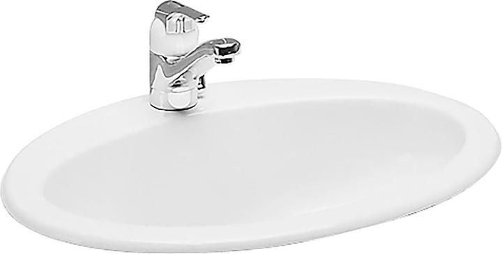 Laufen Indova Einbauwaschtisch, von oben, mit Armaturenbank, 1 Hahnloch, mit Überlauf, 610x480mm, H (480 mm, 610 mm)