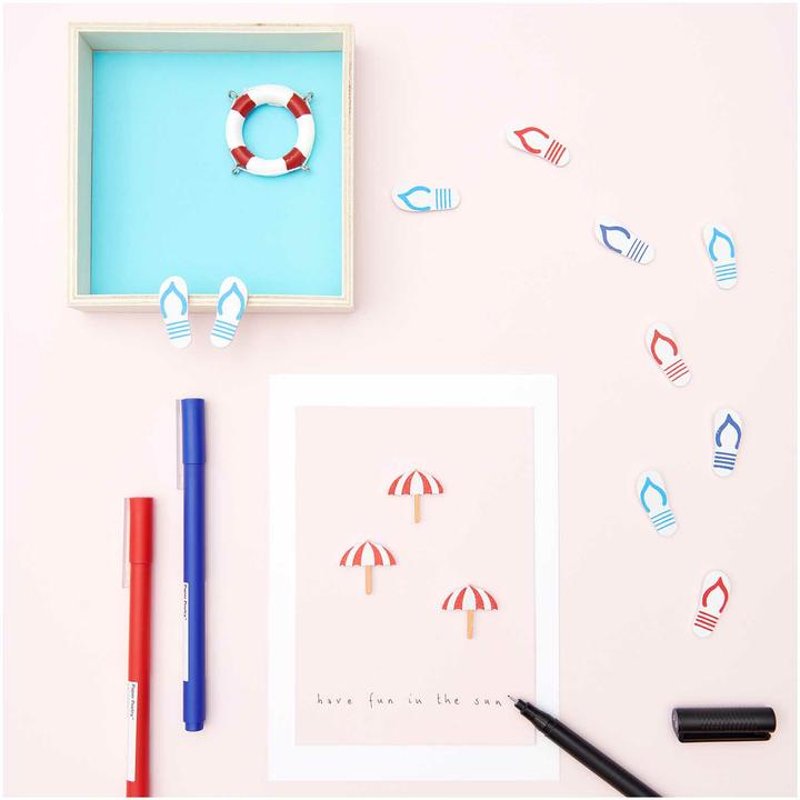Actual product image Rico Design Scatter decoration life ring 6 pieces, red/white
