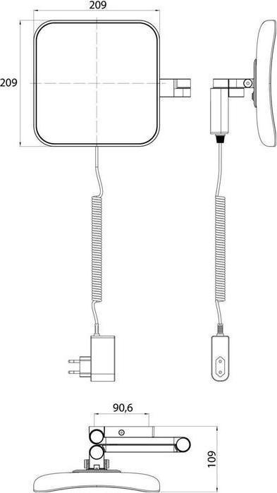 Produktbild Emco LED Kosmetikspiegel 5-f.Stecker rund chrom