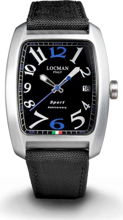 Locman Italy Herrenuhr Sport Anniversary schwarz/blau Ref. 0471 (Analoguhr, 37 mm)
