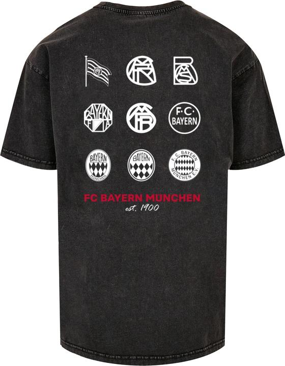 Produktbild FC Bayern München Logo History Acid Washed Heavy Oversize Tee - 115115 (M)