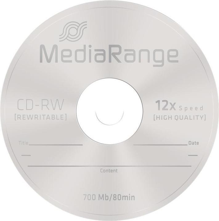 Image du produit MediaRange CD-RW 12x 700MB/80Min, 10 sp. (10 x)