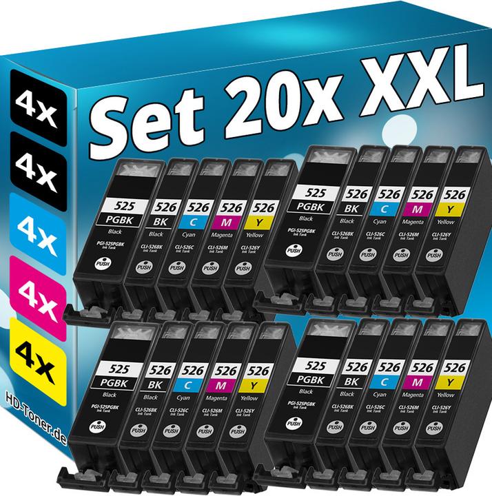 Immagine prodotto Druckfuxx 20 TINTE PATRONEN für CANON PIXMA IP4850 IP4950 IX6550 MG5150 MG5250 M