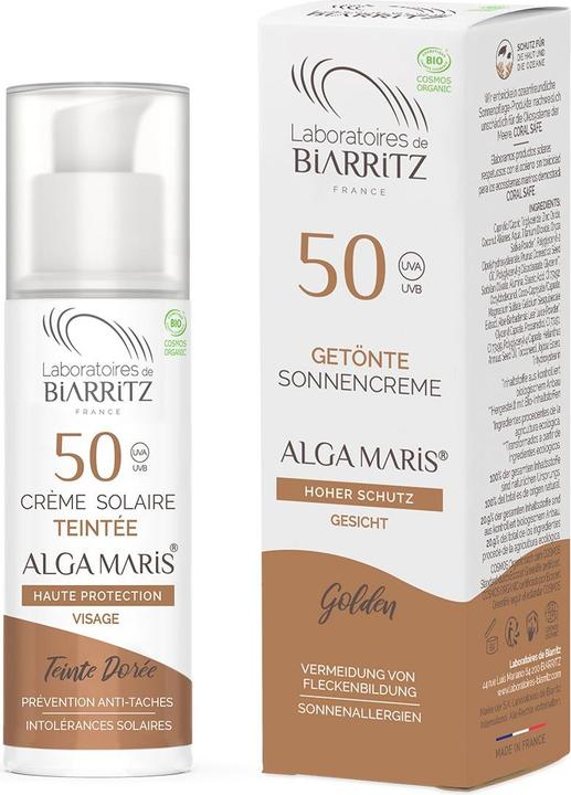 Actual product image Laboratoires de Biarritz Tinted FACE CREAM SPF 50 GOLD - Crème Solaire Visage Teintée (Sun cream face, SPF 50, 50 ml)