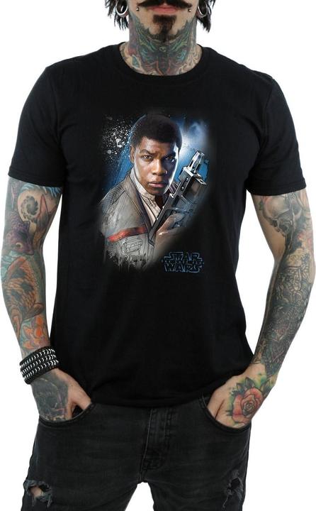 Actual product image Star Wars Mens The Last Jedi Finn Brushed T-Shirt (M)