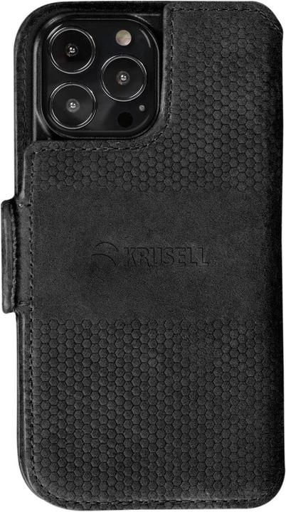 Productafbeelding Krusell Leren PhoneWallet Apple iPhone 13 Pro zwart (62395) (Apple iPhone 13 Pro)