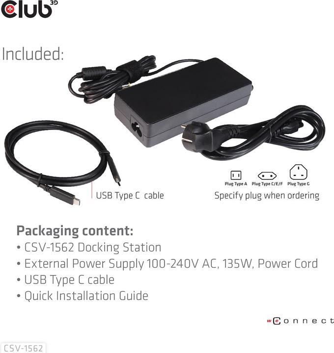 Immagine prodotto Club 3D CSV-1562 (USB-C, 5 Porti)