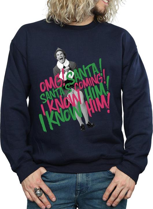 Actual product image Elf Mens Santa's Coming Sweatshirt (S)