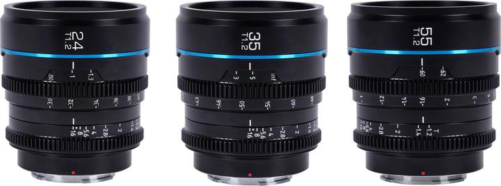 Actual product image Sirui MS-3SMB Night Walker 24+35+55mm T1.2 S35 Cine Lens Set with Transport Case (MFT-Mount, Black) (Micro Four Thirds, APS-C / DX)