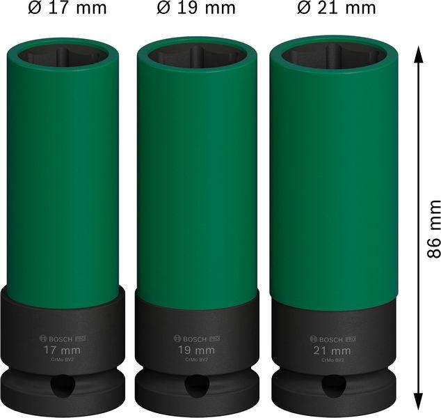 Actual product image Bosch Professional Zubehör PRO Impact (21 mm, 19 mm, 17 mm)