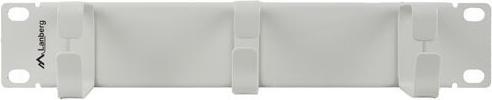 Actual product image Lanberg Cable manager 10 inch with 3 metal holders TYPE B grey