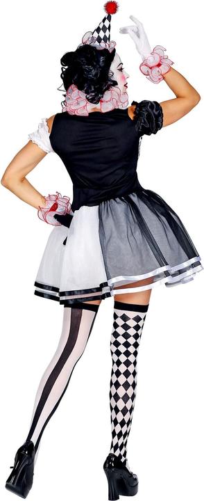 Actual product image Widmann MISS HARLEKIN (Kleid, Clownkragen, Manschetten, Minihut), L (L)