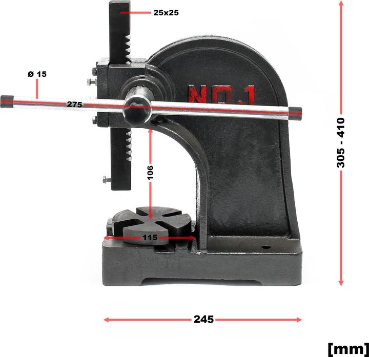 Produktbild Wiltec Drehdornpresse (Metall)