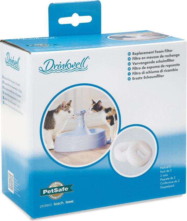 Actual product image PetSafe Drinkwell® 360 Plastic Pet Fountain Replacement Foam Filters, 2-Pack