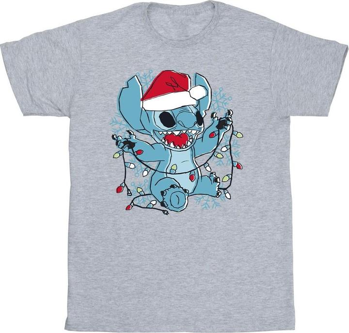 Image du produit Disney - T-shirt LILO AND STITCH CHRISTMAS LIGHTS SKETCH - Homme (L)