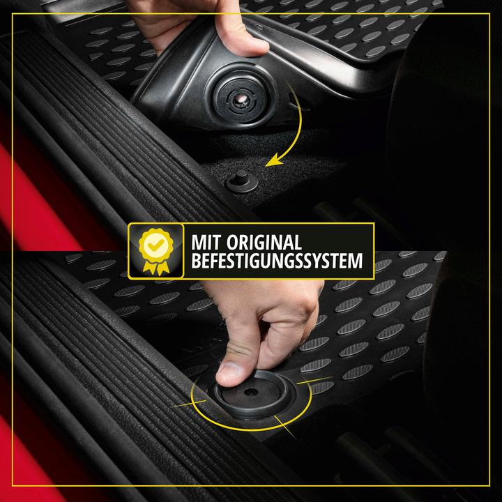 Image du produit Walser Tapis en caoutchouc XTR pour Skoda Fabia II/Fabia Combi II 12/2006 - 12/2014 (2 tapis avant + 2 tapis arrière)
