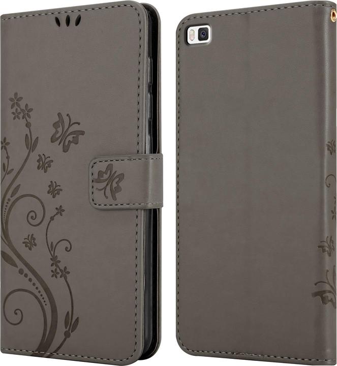 Productafbeelding Cadorabo Bloemen Boekomslag (Huawei P8)