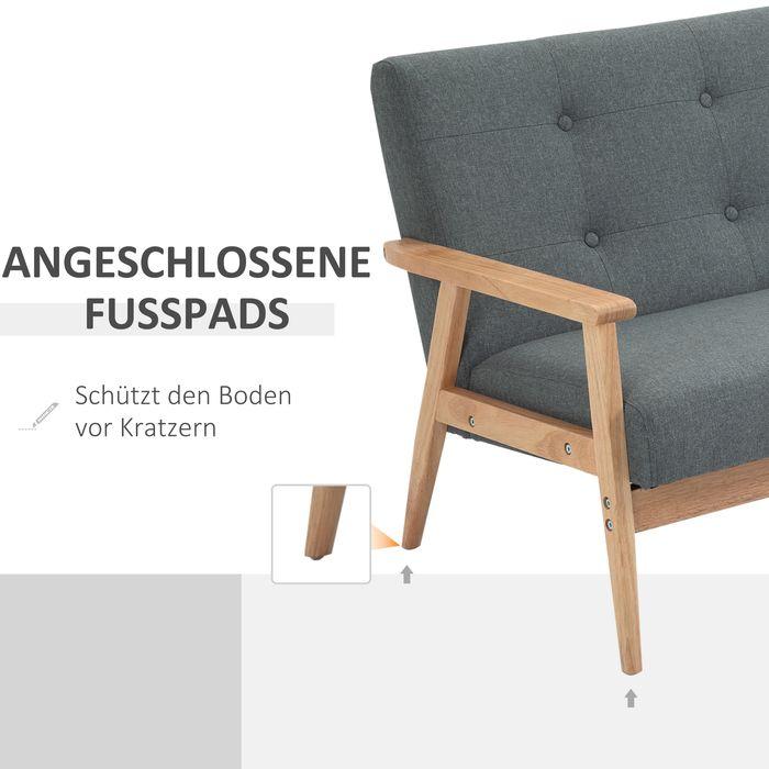 Immagine prodotto Swisshandel24 Divano doppio imbottito loveseat design compatto divano a due posti in tessuto divano a 2 posti in (2 posti)