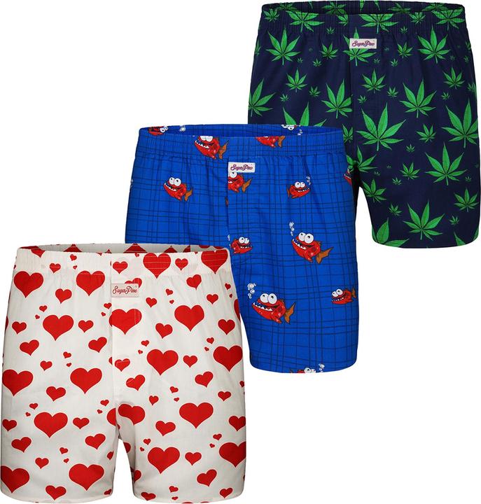 Produktbild Sugar Pine Boxer Motiv Print Mix (M, 3er Pack)