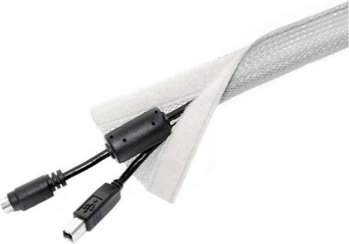 Produktbild Audioraq Kabelführung Velcro, weiss, Klettverschluss (Kabelschlauch, 1000 cm)