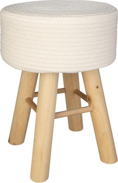 Actual product image MICA Living Decorative stool - made of wood - approx. 29 x 41 cm