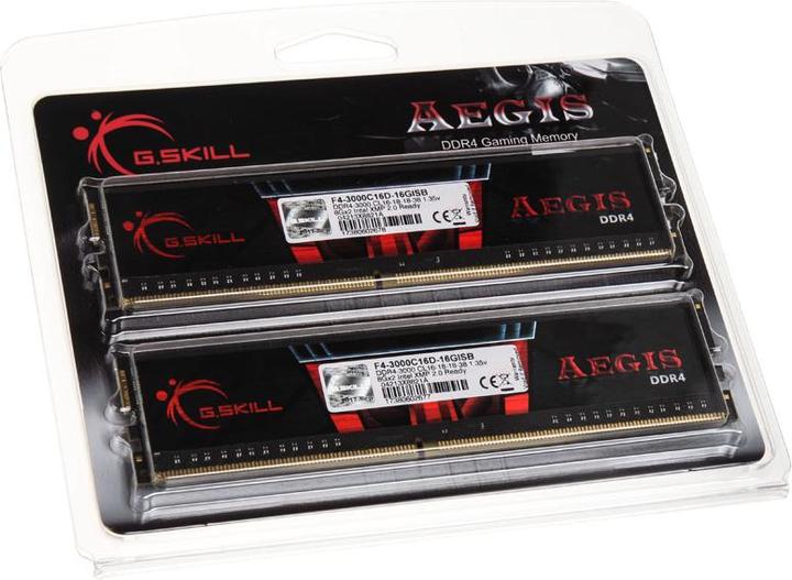 Productafbeelding G.Skill Aegis (2 x 8GB, 3000 MHz, DDR4 RAM, DIMM 288 pin)