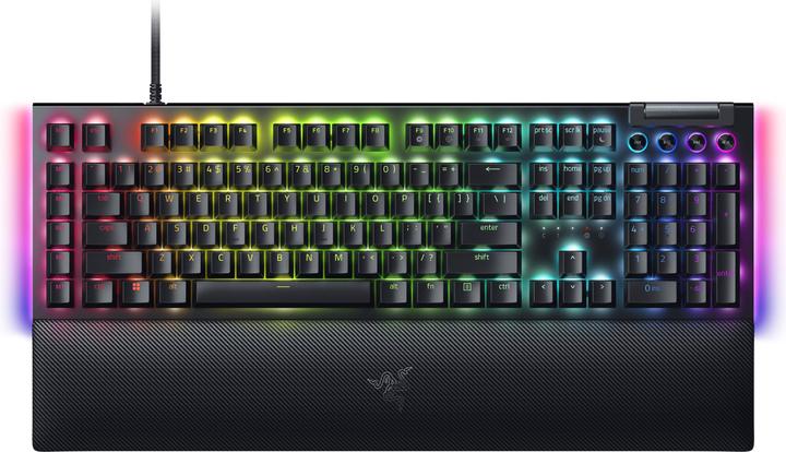 Actual product image Razer BlackWidow V4 Mechanical Gaming Keyboard, Yellow Switch, US Layout, Wired, Black (US, Cable)
