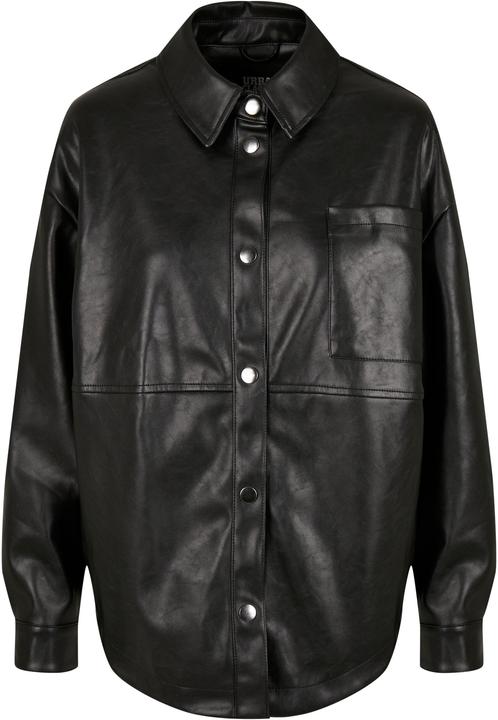 Urban Classics Ladies Faux Leather Overshirt
