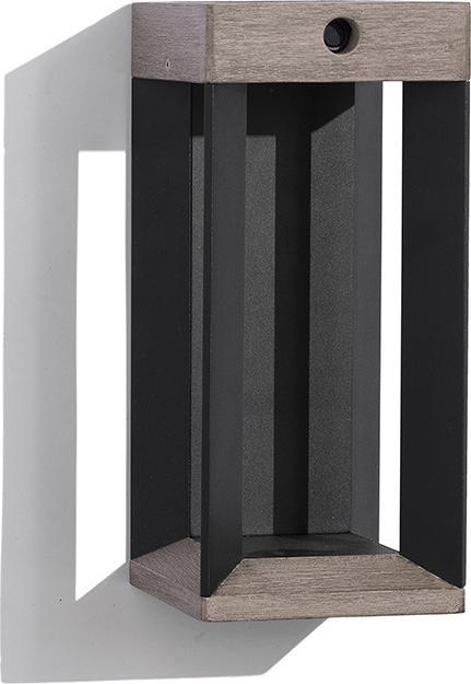Actual product image Les Jardins Applique solaire Teckalu Duratek alu noir TECKA31