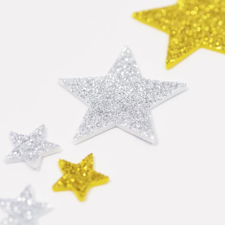 Actual product image Folia Glitter Stars