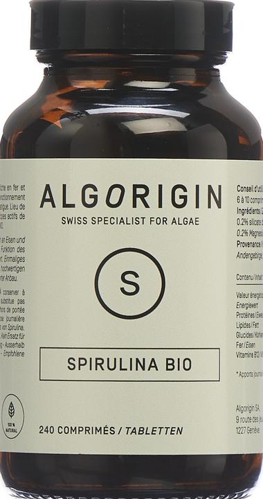 Immagine prodotto Algorigin Spirulina Organic Tabl (240 Pezzo/i, Pillole, 264 g)