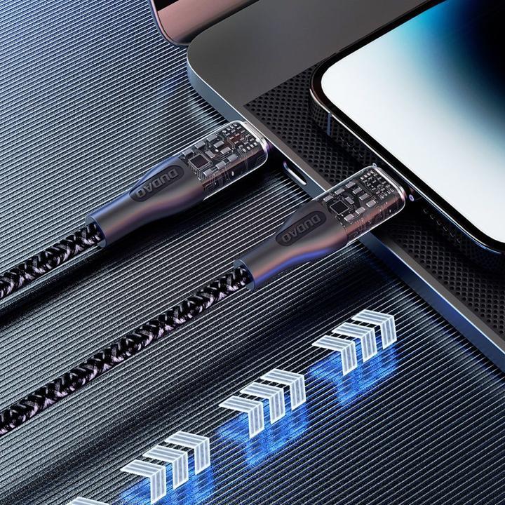 Image du produit Dudao Câble de charge rapide 120W 1m USB-C - USB-C L22C - gris (1 m, USB 2.0)