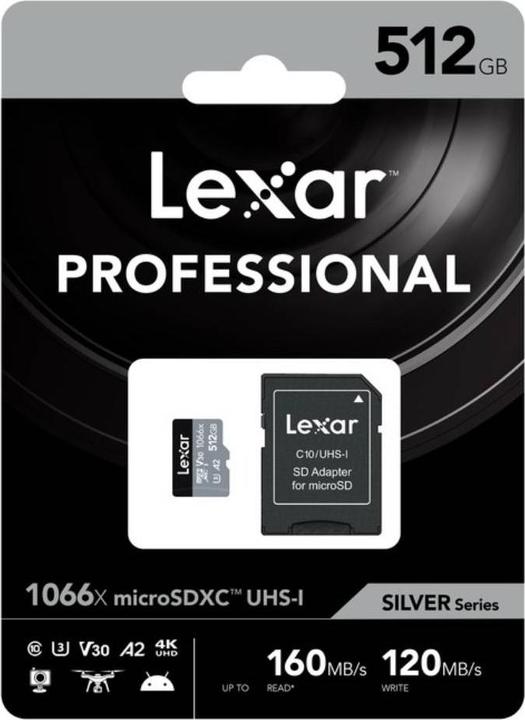 Image du produit Lexar Professional (512 Go, microSDXC, U3, UHS-I)