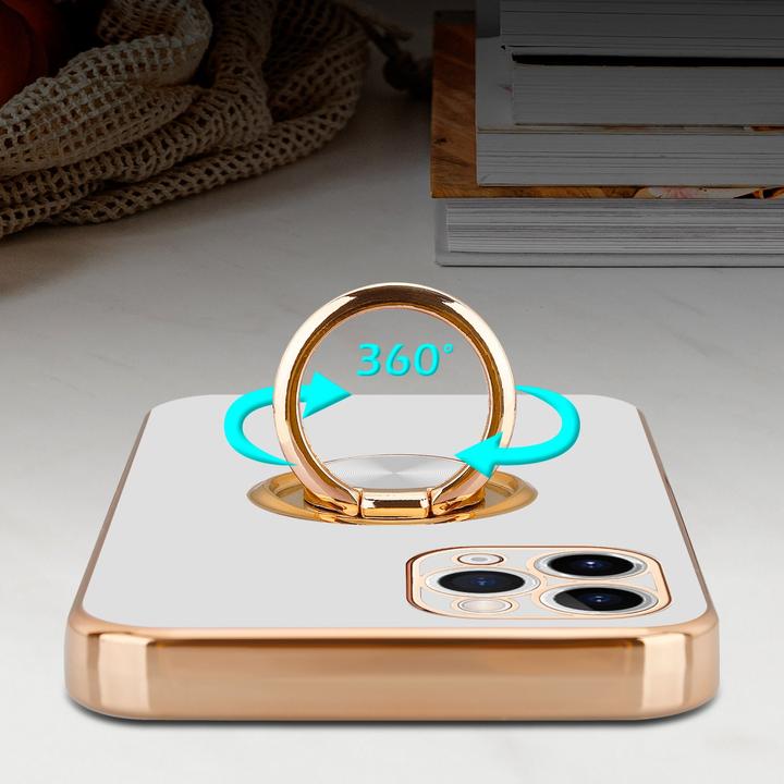 Produktbild Cadorabo Hülle für Apple iPhone 11 PRO MAX im TPU mit Kameraschutz und Ring LM089 Style (Apple iPhone 11 Pro Max)