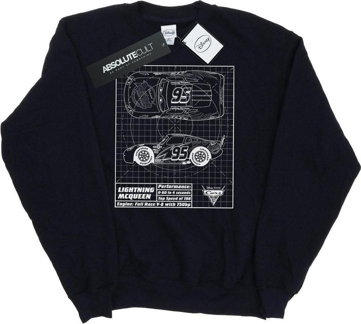 Disney Cars Lightning McQueen Blueprint Sweatshirt (S)