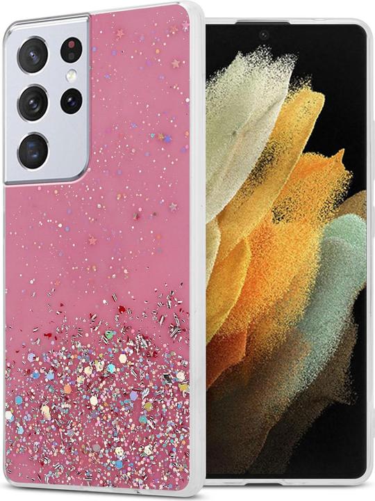 Rosa con glitter