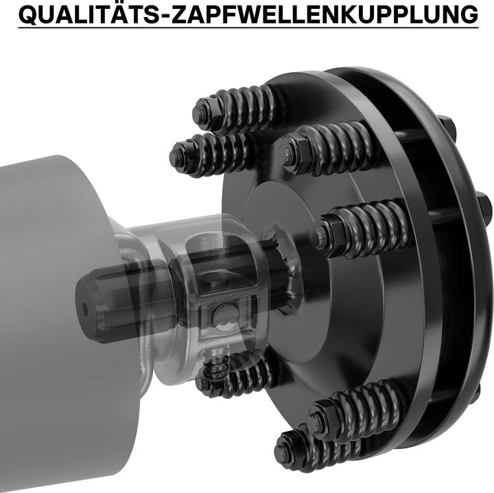 Produktbild Wiltec Zapfwellen Kupplung 6 Zahn Keilwelle 1 3/8" AG IG PTO-Shaft max. 1200Nm, schwarz (Traktorzubehör)